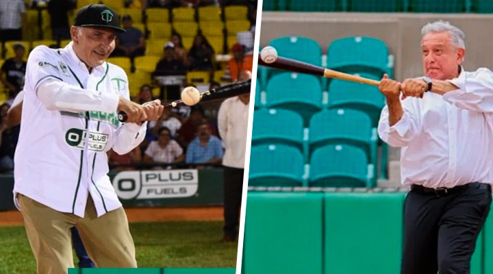 AMLO y Adán Augusto -en-el-beisbol